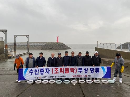 강화군, 조피볼락 치어 44만 마리 방류