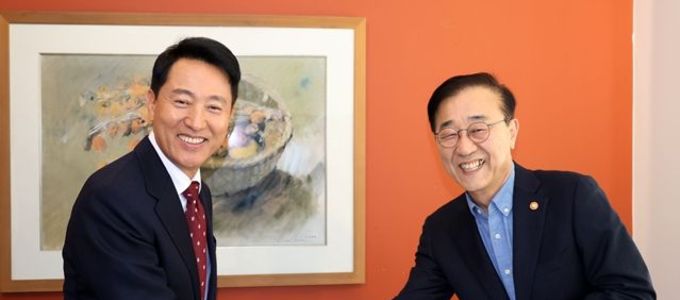 오세훈 서울특별시장, 김윤덕 국토부 장관 만나 부동산 대책 건의
