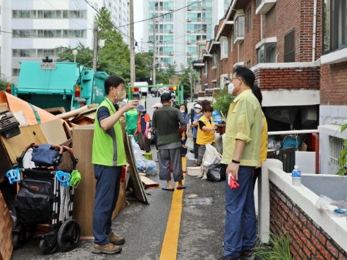 수원시 권선구, 침수 폐기물 처리작업 총력