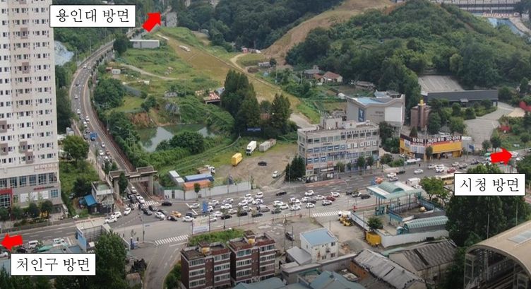 용인대 입구 삼거리~용인시청 삼거리 교통체계 개선