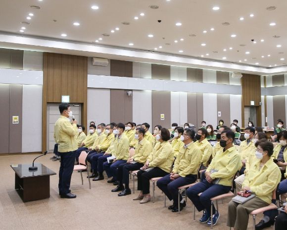 김성제 의왕시장, 을지연습 상황보고회 참석