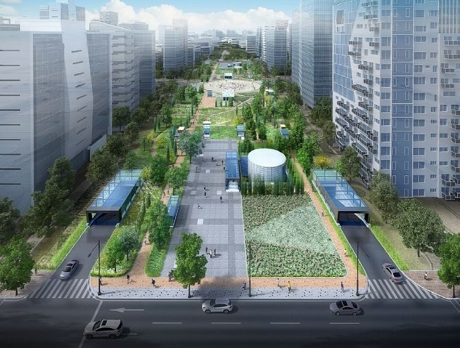 운정역 문화공원 조감도.