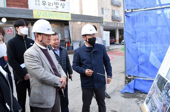 김동근 의정부시장,의정부초등학교 통학로 환경개선을 위한 현장 방문