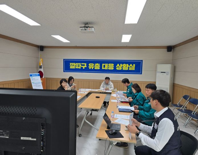 깔따구 유충 정밀역학조사반 회의