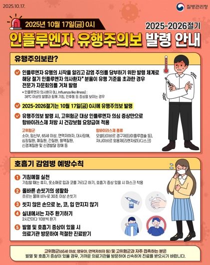 청주시 “독감 환자 급증… 고위험군 무료 예방접종 하세요”
